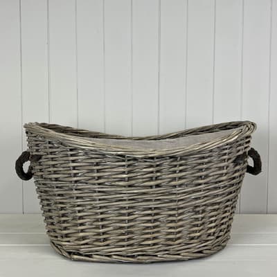 Willow Oval scooped basket