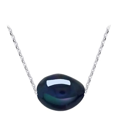 Black Tahitian Style Pearl Necklace  8-9 mm