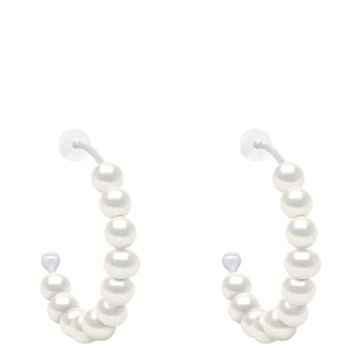 Natural White Pearl Earrings 4-5 mm