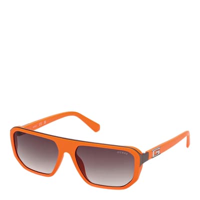 Matte Orange Gradient Green Sunglasses