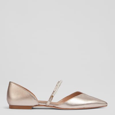 Metallic Pink Ida Flat Shoes 