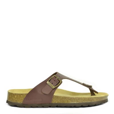 Women's Brown Leather Geneve Sandals