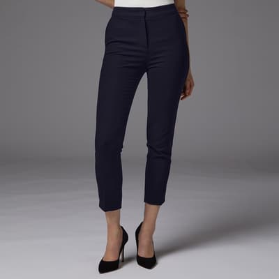 Navy Wiley Cropped Trousers