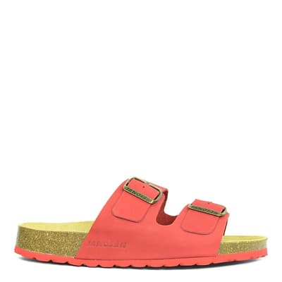 Women's Red Leather Aston Sandal