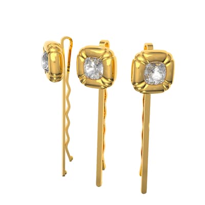 Gold Plated Swarovski Hair Pin Set