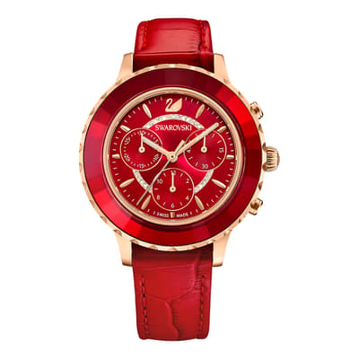 Red Swarovski Watch Octea Lux