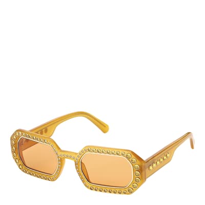 Womens Yellow Swarovski Sunglasses