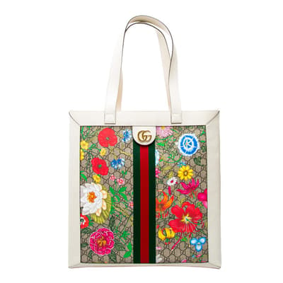 Gucci Mystic White Ophidia Large Tote Bag