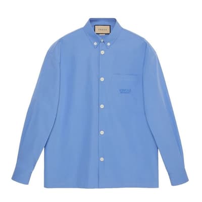 Men's Blue Cotton Shirt                                   