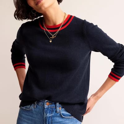 Navy Cecily Wool Cashmere Jumper