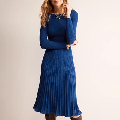 Blue Imogen Knitted Dress