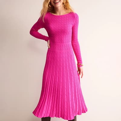 Pink Imogen Midi Dress