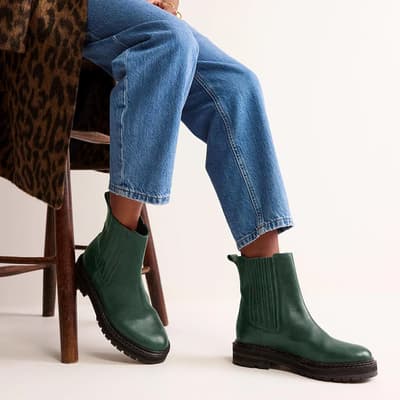 Green Sadie Leather Boot