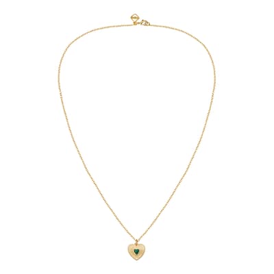 18K Gold Plated Green With Love Necklace