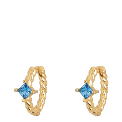 18K Gold Plated Carlota Earrings (Blue)