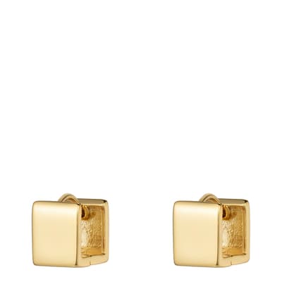18K Gold Plated Gold Squared Earrings