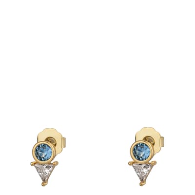 18K Gold Plated Serene Sapphire Earrings