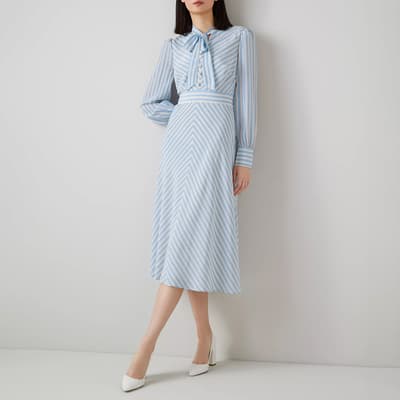 Light Blue Marcellin Silk Dress