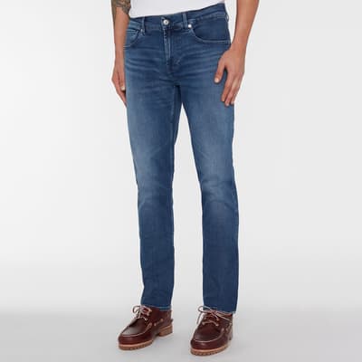 Mid Blue Slimmy Tapered Stretch Jeans