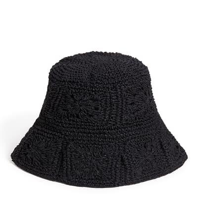 Black Mandalay Crochet Hat