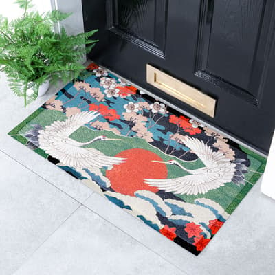 Japanese Bird Indoor & Outdoor Doormat - 70x40cm