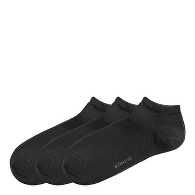Black Essential Steps Socks 3-Pack