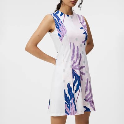 Purple Jasmin Print Dress