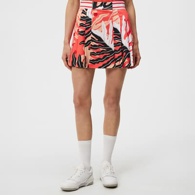 Coral Harlow Print Skirt