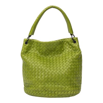 Green Bucket Hobo Shoulder Bag