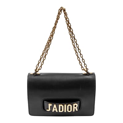 Black J'Adior Chain Flap Bag Shoulder Bag