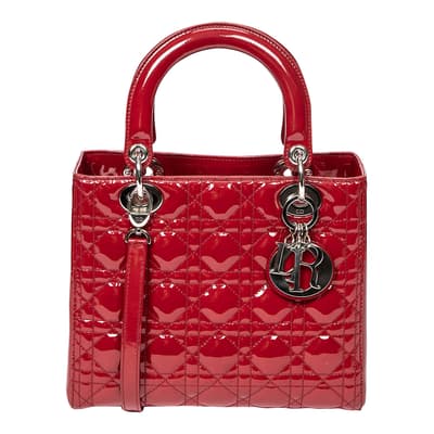 Red Medium Lady Dior Shoulder Bag