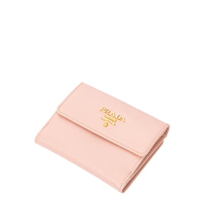 Pink Compact Coin Card Case Wallet