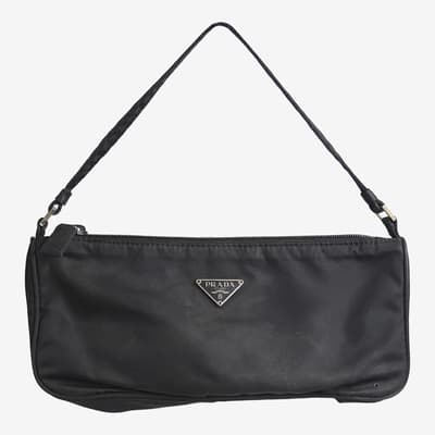 Black Prada Re-Nylon Top Handle Mini Bag 