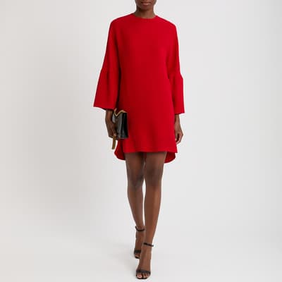 Red Silk Dress UK 8