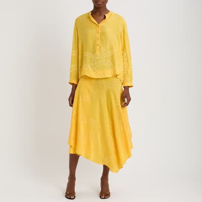 Golden Yellow Shirt & Skirt Set UK 14