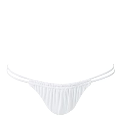 White Luxor White Bikini Bottom