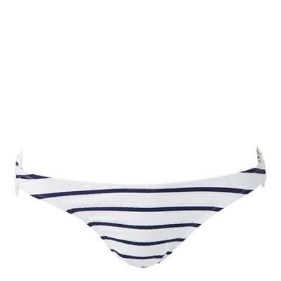 Navy & White Paris Stripe Bikini Bottoms 