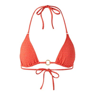 Orange Venice Apricot Zigzag Bikini Top