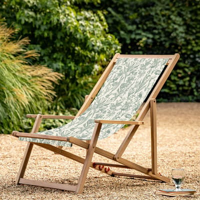 Anison Deck Chair, Verde Flora