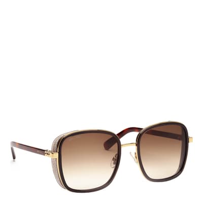 Women's Brown Gold Jimmy Choo Sunglasses 54mm