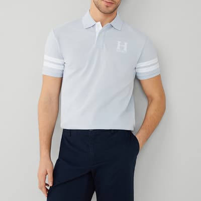 Grey Stripe Heritage Cotton Polo Shirt