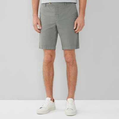 Pale Khaki Slim Fit Kensington Cotton Shorts