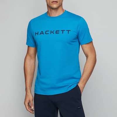 Blue Classic Fit Cotton Sport T-Shirt