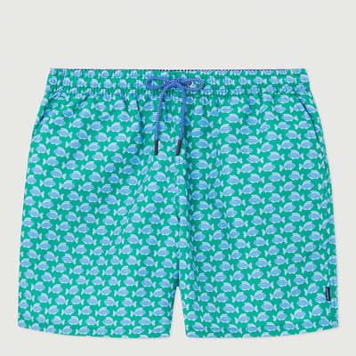 Green Fish Swim Shorts