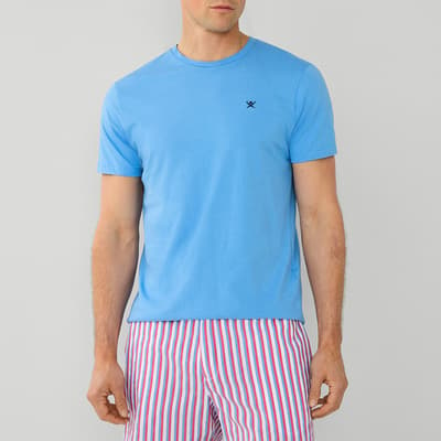Blue Classic Fit Cotton T-Shirt