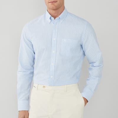 Blue Stripe Slim Fit Cotton Shirt