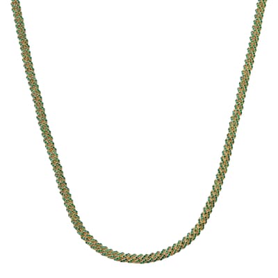 Emerald Micro Mexican Chain Necklace
