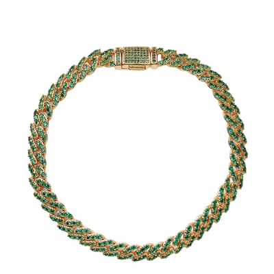 Emerald Micro Mexican Chain Bracelet