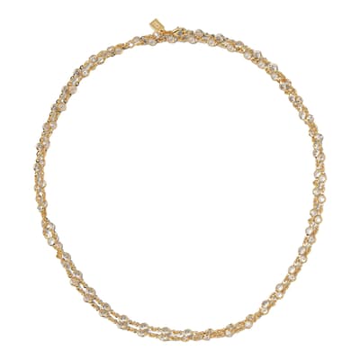 Gold Clear Date Chain Necklace