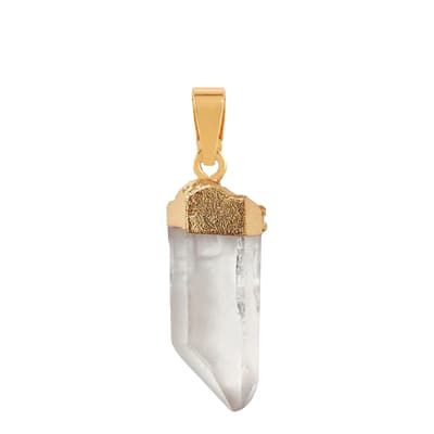 Gold Clear Rock Crystal Pendant